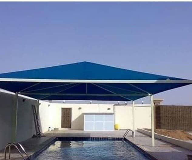 مظلات مسابح جدة | تخطيط المشروع - صورة لأعمال مظلات مسابح